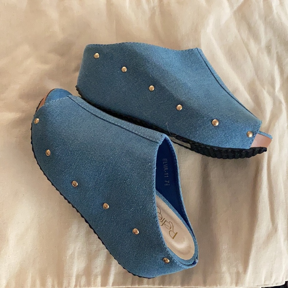 Tenet Denim Size 7 Heels